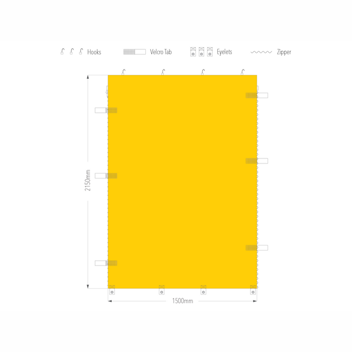1.5m Marquee Clear PVC Full Wall | Marquee Accessory