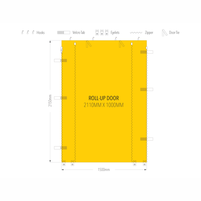 1.5m Marquee Door Wall | Marquee Accessory