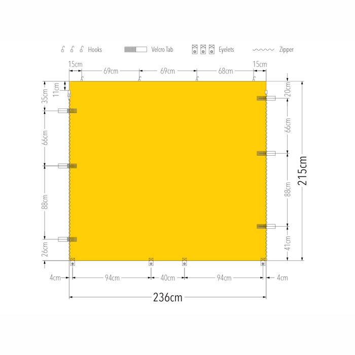 2.4m Marquee Full Wall | Marquee Accessory