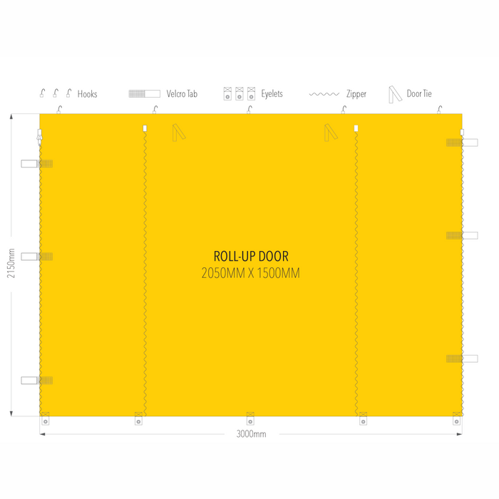 3m Marquee Door Wall | Marquee Accessory