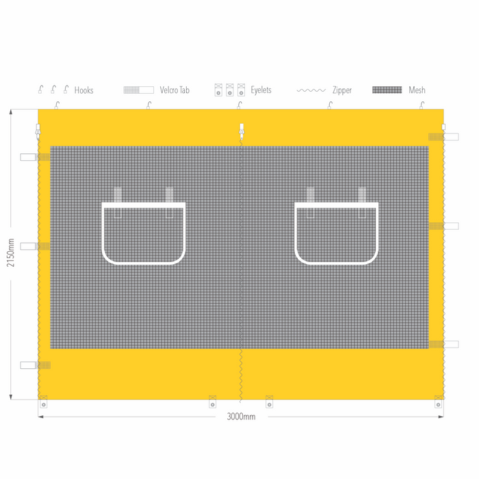 3m Marquee Service Window Wall | Marquee Accessory