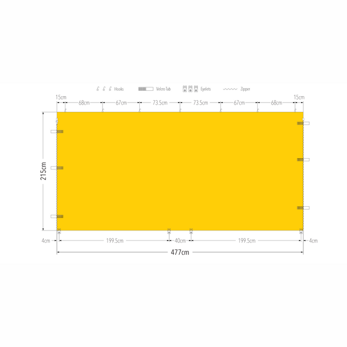 4.5m Marquee Clear PVC Full Wall | Marquee Accessory