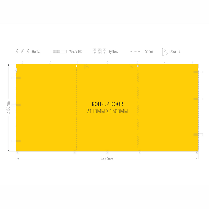 4.5m Marquee Door Wall | Marquee Accessory