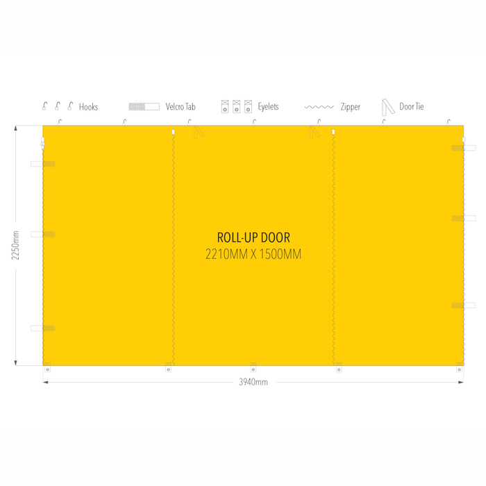 4m Marquee Door Wall | Marquee Accessory