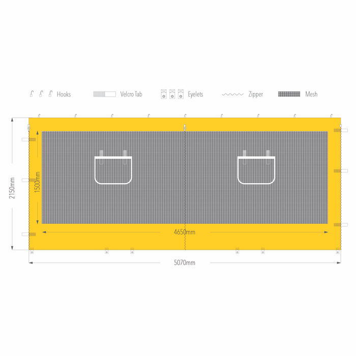 5m Marquee Service Window Wall | Marquee Accessory