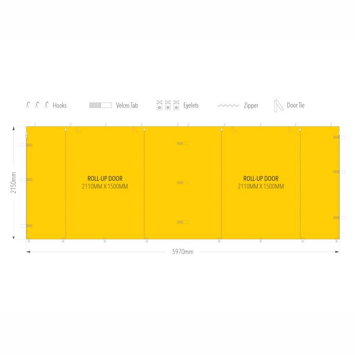 6m Marquee Door Wall | Marquee Accessory