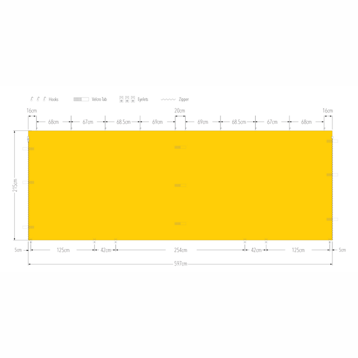 6m Marquee Full Wall | Marquee Accessory