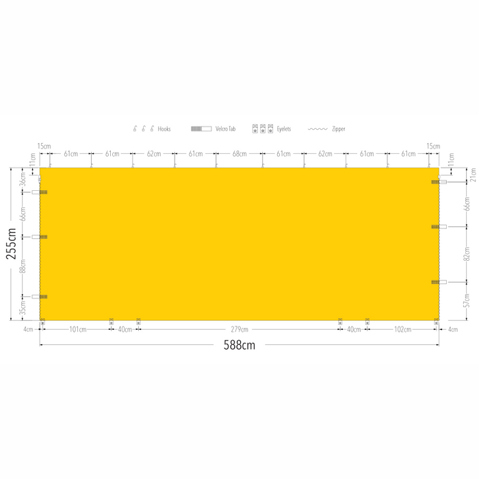 6m TEC Marquee Clear PVC Full Wall | Marquee Accessory