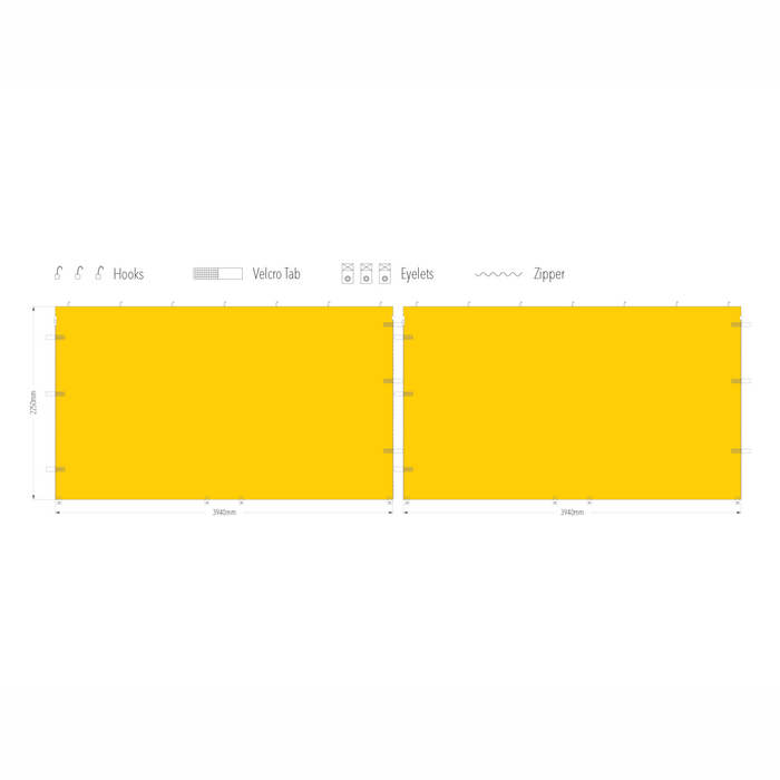 8m Marquee Clear PVC Full Wall | Marquee Accessory