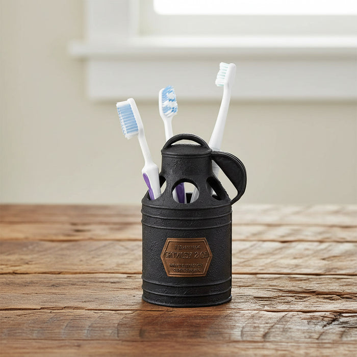 Antique Milk Can Resin Toothbrush Holder-Lange General Store