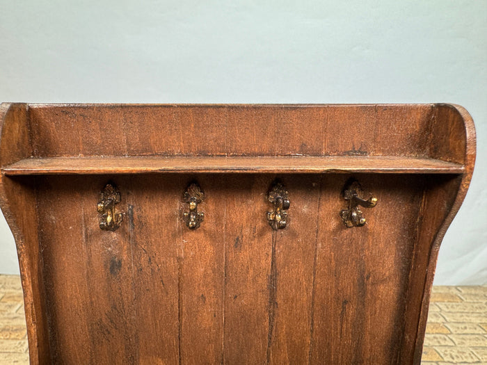 Artisan Handmade Entryway Bench With Drawer, Coat Hanger Shelf & Hooks