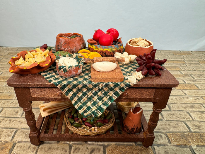 Artisan Handmade Taco Prep Table Mexican Food