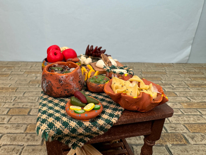 Artisan Handmade Taco Prep Table Mexican Food