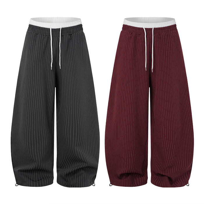 Baggy Pinstripe Wide-Leg Pants – Relaxed Fit Streetwear Trousers