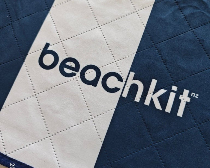 Beachkit Sand - Free Beach Mat – Navy & White Stripe - Beachkit