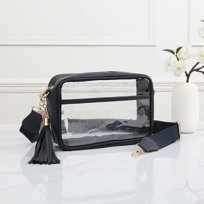 Better in Blue Co. Clear Rectangle Crossbody Bag for Stadium | Game Day | Notre Dame | Belles | Saint Mary's College
