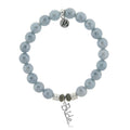 Blue Quartzite Stone Bracelet with Bride Sterling Silver Charm