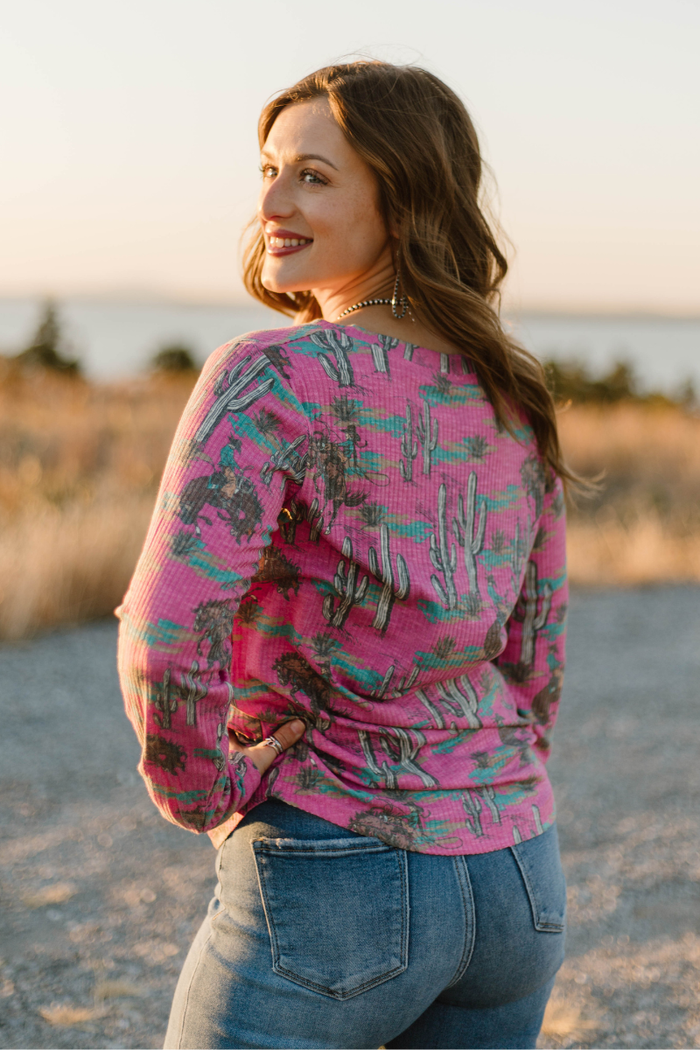 Blush & Broncs Top - Sterling Kreek