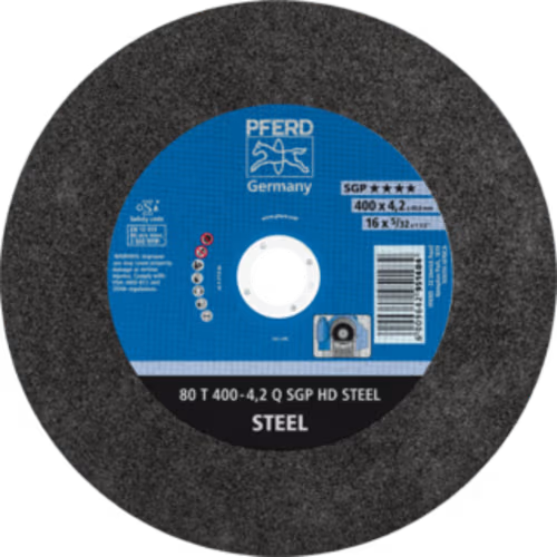 CUT OFF STEEL 400X4.2X40 SG PFERD - DWS - SG = HIGH PERFORMANCE