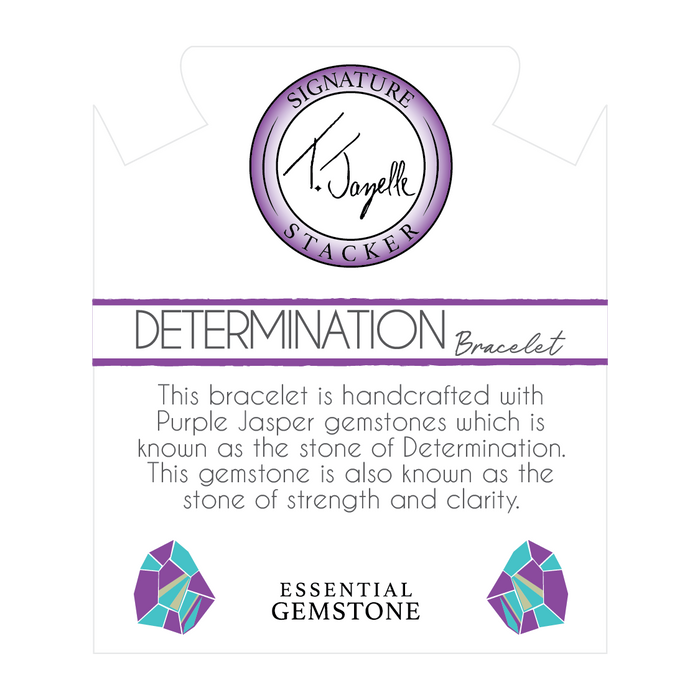 Defining Bracelet- Determination Bracelet with Purple Jasper Gemstones