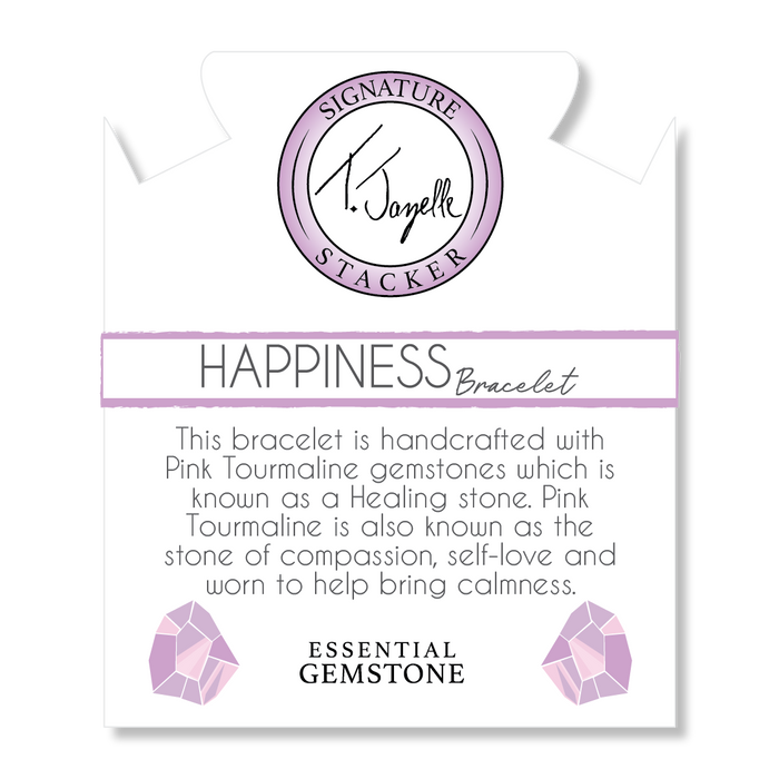 Defining Bracelet- Happiness Bracelet with Pink Tourmaline Gemstones