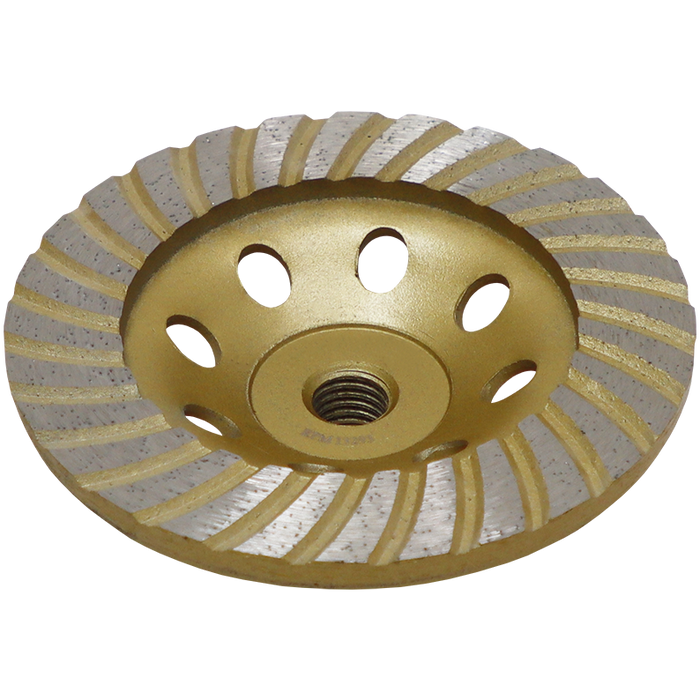 DIA CUP WHEEL 115X14MM COLD PRESSED FB - 14MM THREAD HOLE - DIAMOND CUP WHEEL