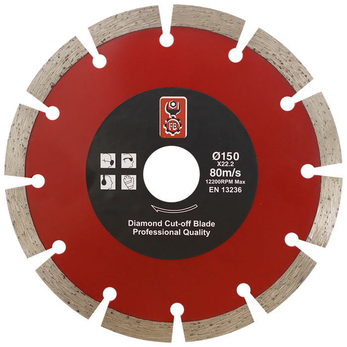 DIAMOND BLD 150MM SEGMENTED FB - DWS - WET/DRY CUT - CONCRETE/BRICK