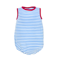 Duddley Bubble in Blue Stripe with Red Trim