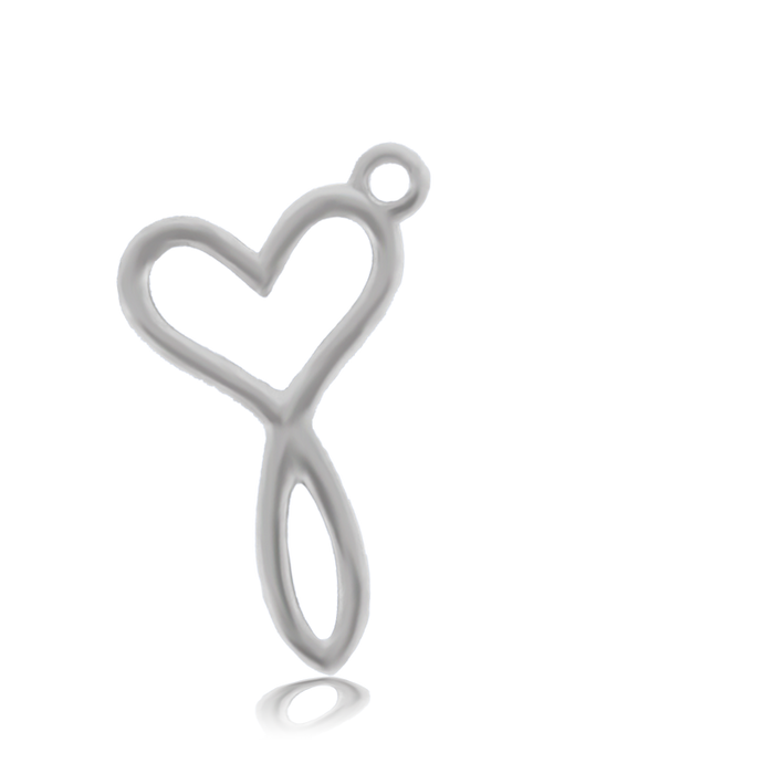 Earth Jasper Stone Bracelet with Infinity Heart Sterling Silver Charm