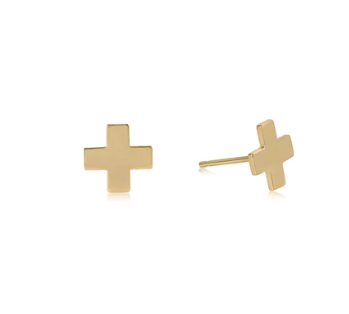 Enewton Signature Cross Stud in Gold
