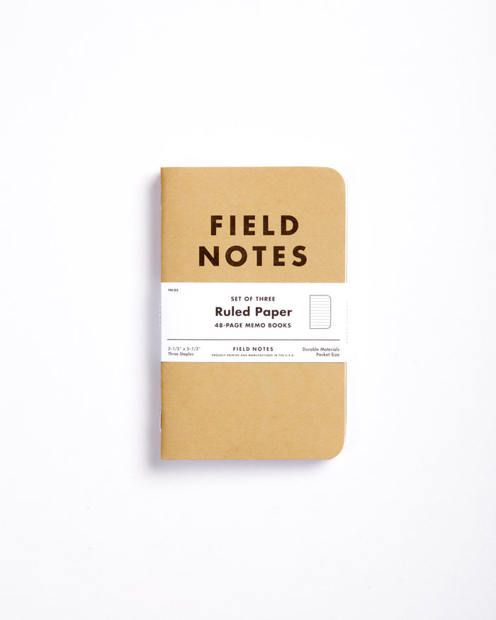 Field Notes Pack of 3 - Ruled