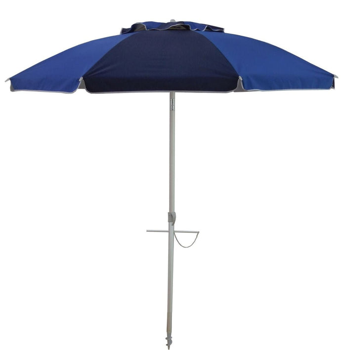 Fiesta 185cm Beach Umbrella - Navy & Royal panel, second view
