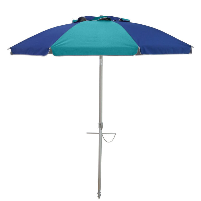 FIESTA - Royal/Turquoise Panel 185cm beach umbrella - Beachkit