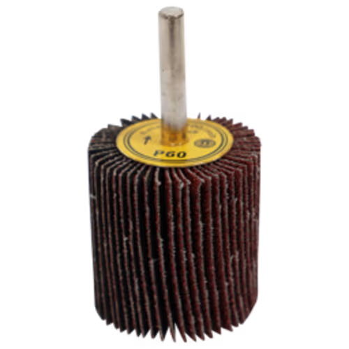 FLAP WHEEL 40 X 40MM 60G FB - MOUNTED 6MM SHANK (40MM DIA X 40MM WIDE)