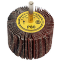 FLAP WHEEL 50 X 40MM 80G FB - MOUNTED 6MM SHANK (50MM DIA X 40MM WIDE)