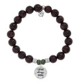 Garnet Stone Bracelet with Love Always Wins Sterling Silver Charm