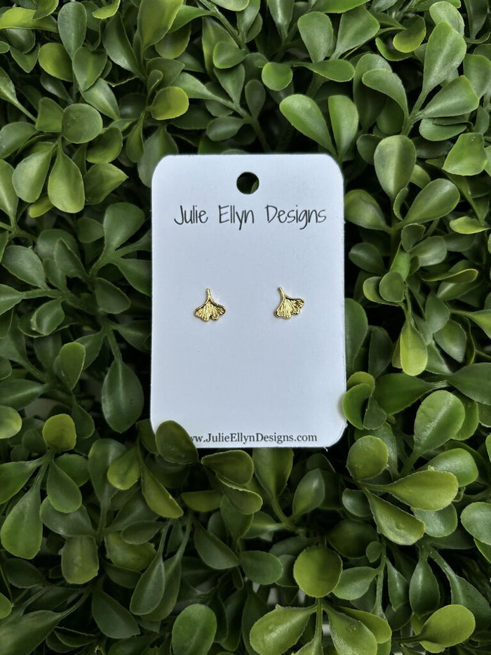 Ginkgo Stud Earrings