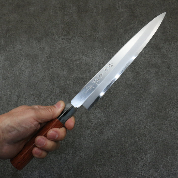 Hideo Kitaoka Blue Steel No.2 Yanagiba  210mm Bubinga Handle - Seisuke Knife