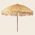 240cm shade canopy raffia thatch market umbrella with wind-vented top and UPF 50+ sun protection