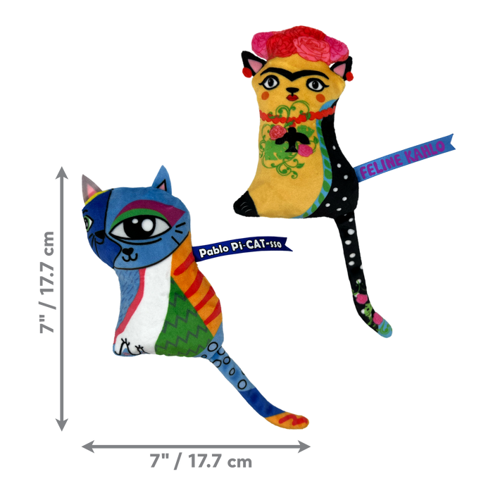 KONG Artz Kahlo / Dali Catnip Cat Toy 2 Pack