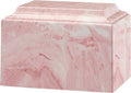 Large/Adult 225 Cubic Inch Tuscany Pink Cultured Marble Cremation Urn for Ashes