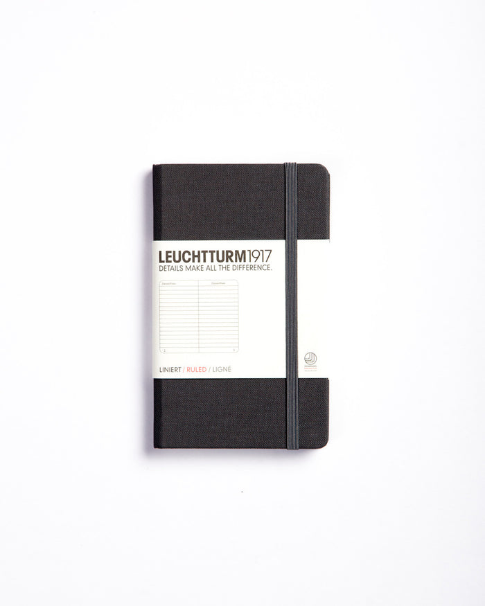 Leuchtturm 1917 Hard Cover Linen Notepad Grey Ruled