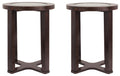 Marion T477 Dark Brown 2-Piece End Table Set