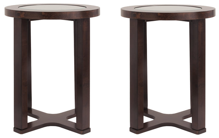 Marion T477 Dark Brown 2-Piece End Table Set