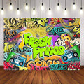 Mocsicka Retro Radio and Golden Chain Fresh Prince Baby Shower Backdrop-Mocsicka Party