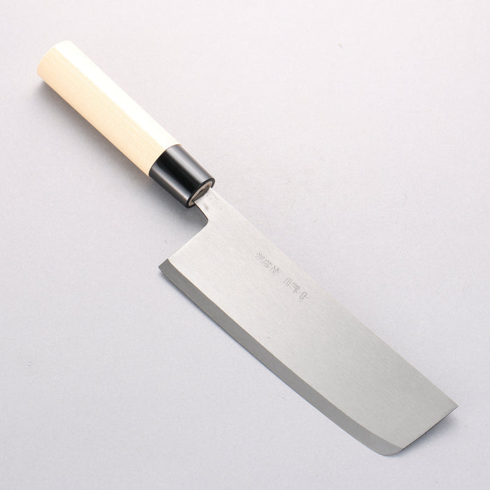 Nakaniida White Steel No.2 Migaki Polish Finish Nakiri 165mm Magnolia Handle - Seisuke Knife