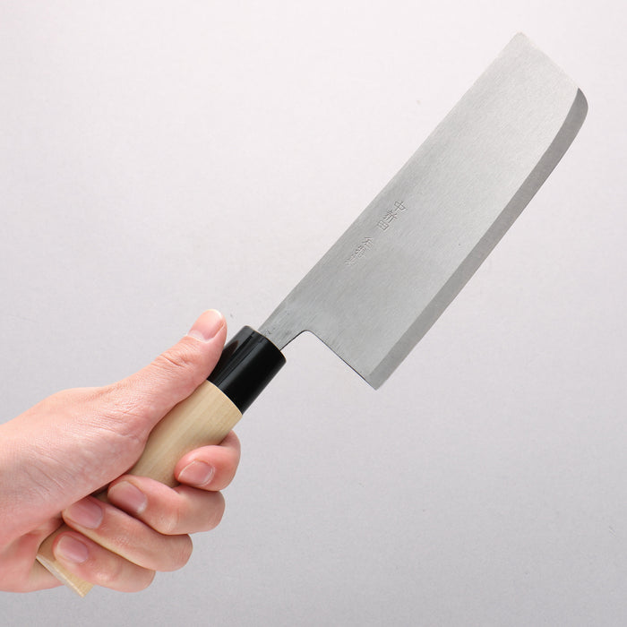 Nakaniida White Steel No.2 Migaki Polish Finish Nakiri 165mm Magnolia Handle - Seisuke Knife