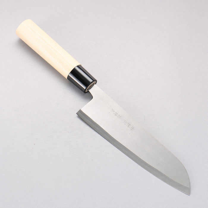 Nakaniida White Steel No.2 Migaki Polish Finish Santoku 165mm Magnolia Handle - Seisuke Knife