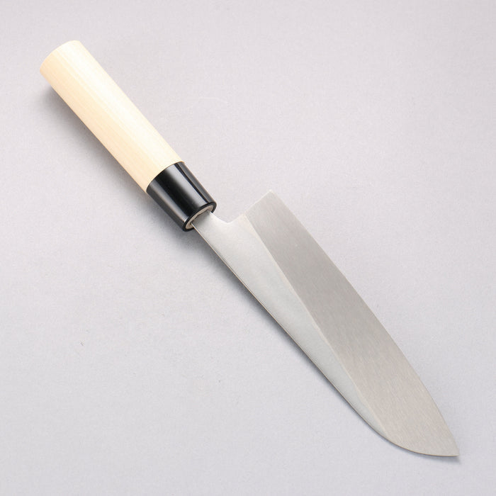 Nakaniida White Steel No.2 Migaki Polish Finish Santoku 165mm Magnolia Handle - Seisuke Knife