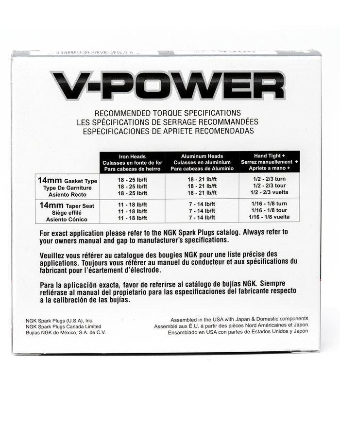 NGK V-Power Spark Plugs (3.8L)